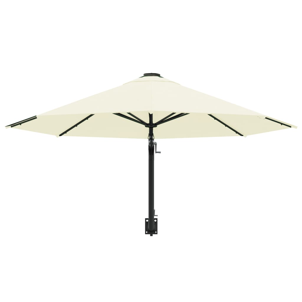 Wandparasol met metalen paal 300 cm terracottakleurig