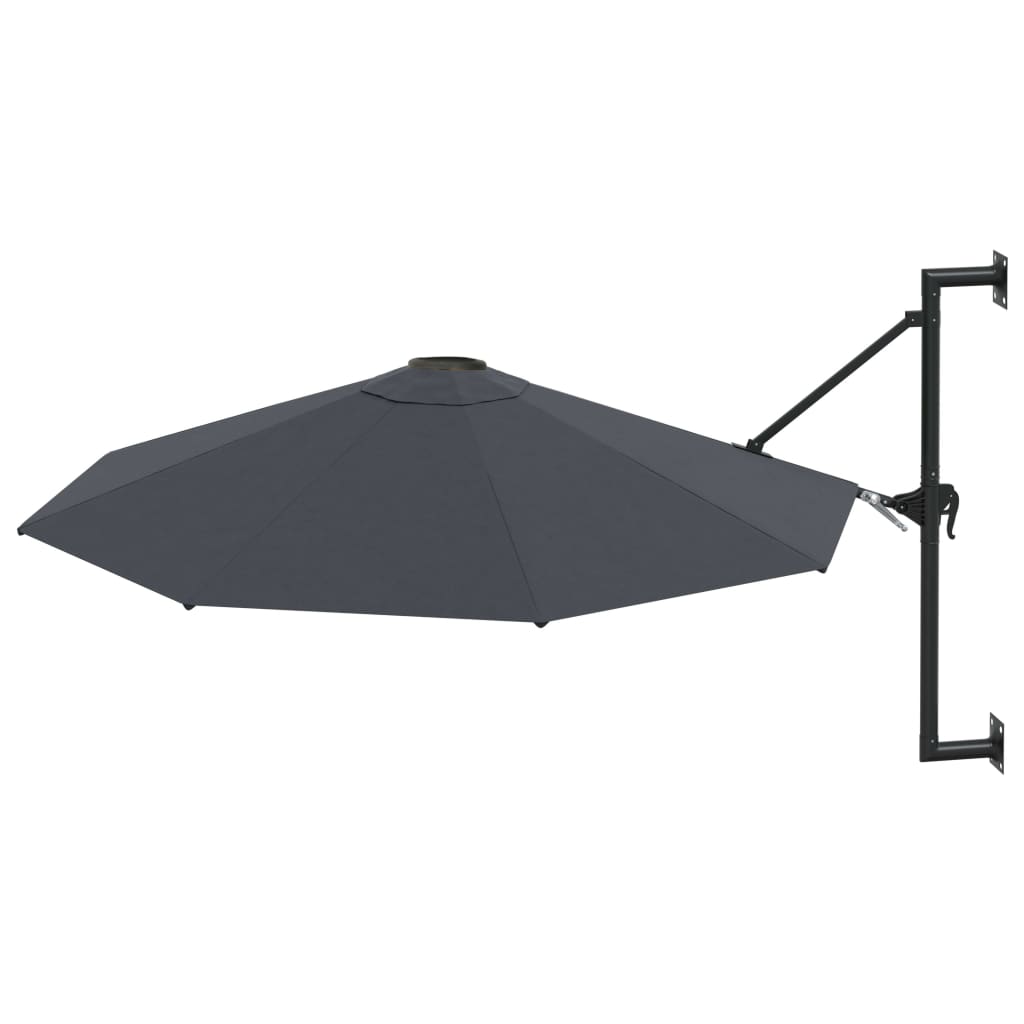 Wandparasol met metalen paal 300 cm terracottakleurig