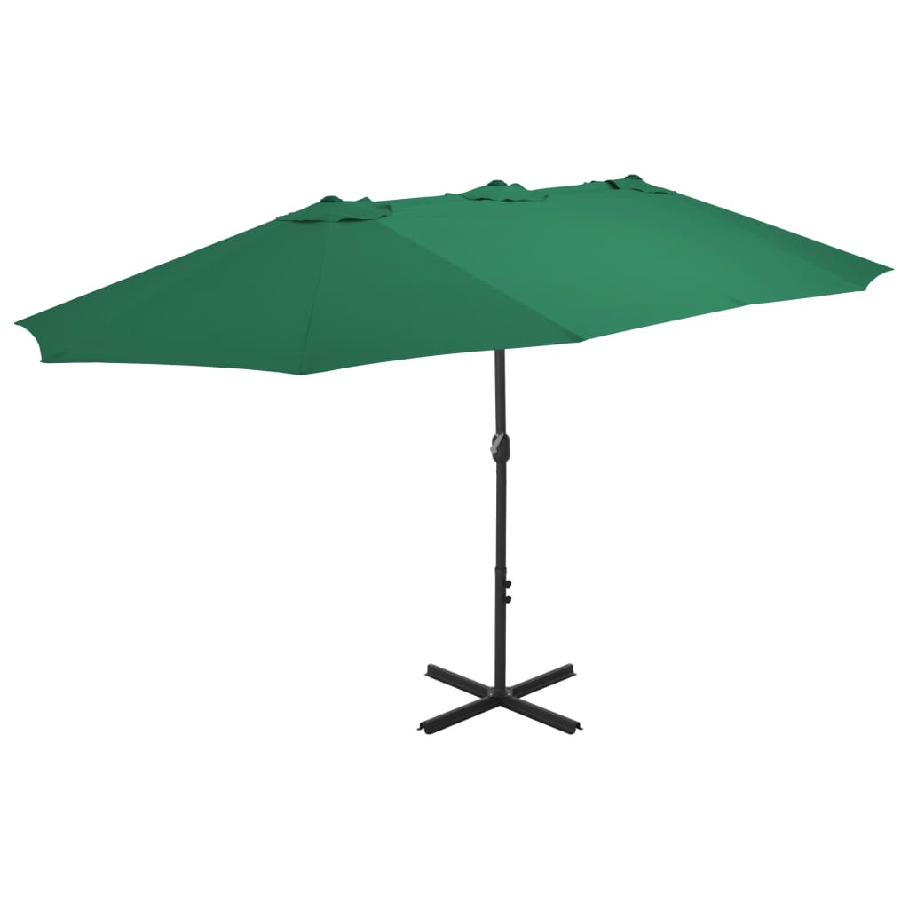 Parasol met aluminium paal 460x270 cm zandkleurig