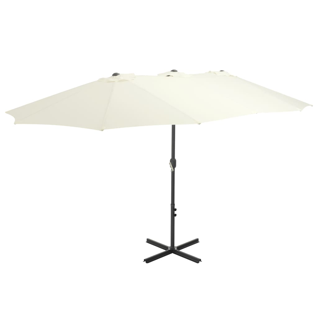 Parasol met aluminium paal 460x270 cm groen