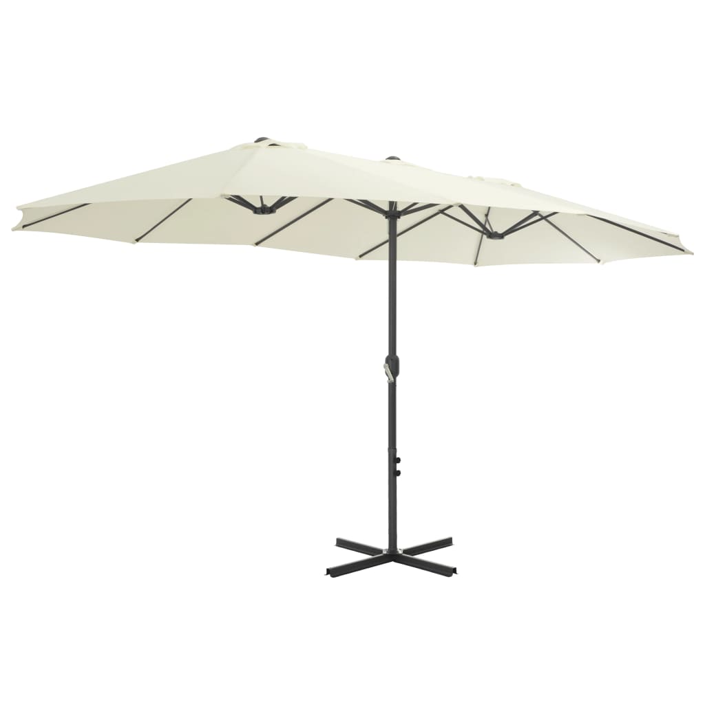 Parasol met aluminium paal 460x270 cm groen