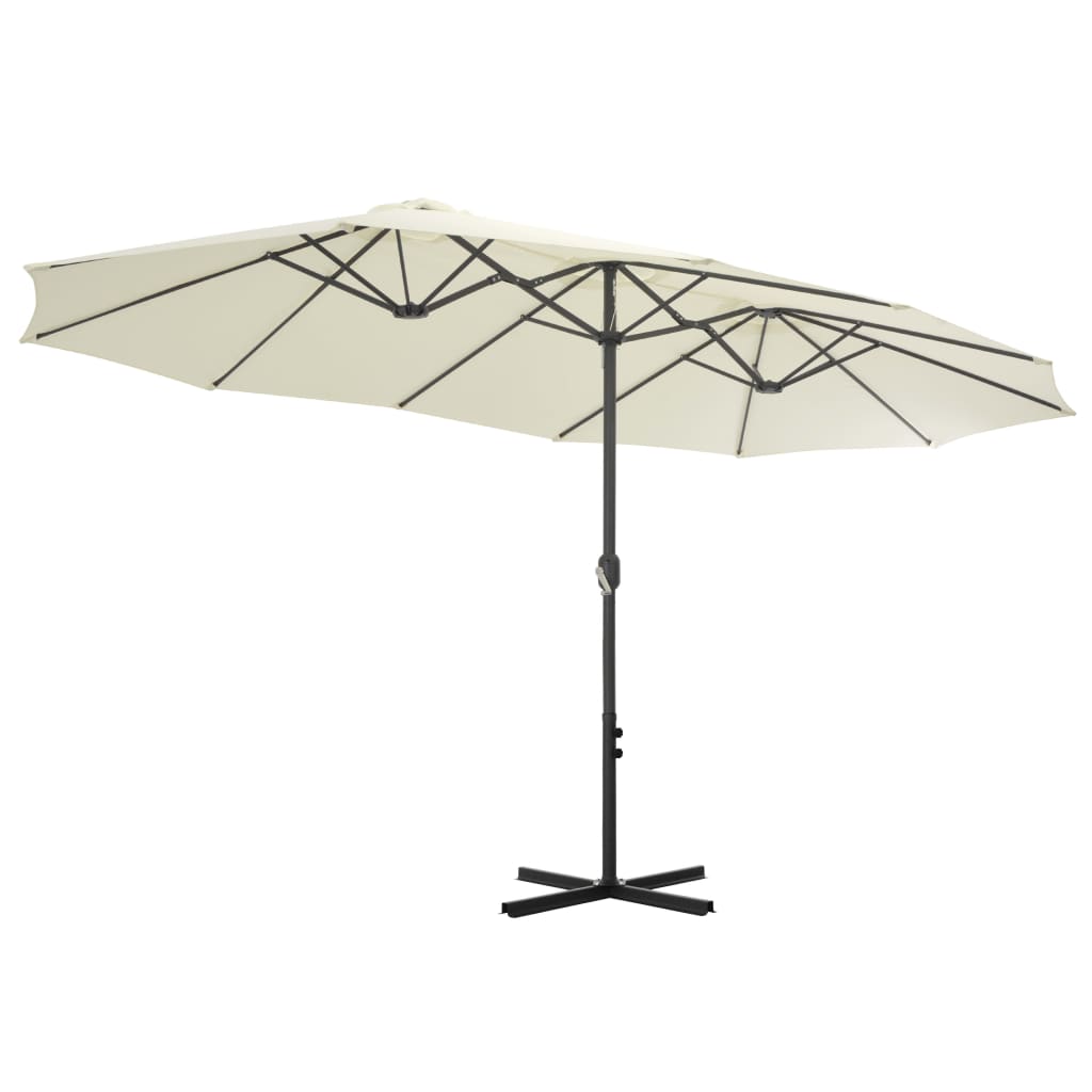 Parasol met aluminium paal 460x270 cm groen