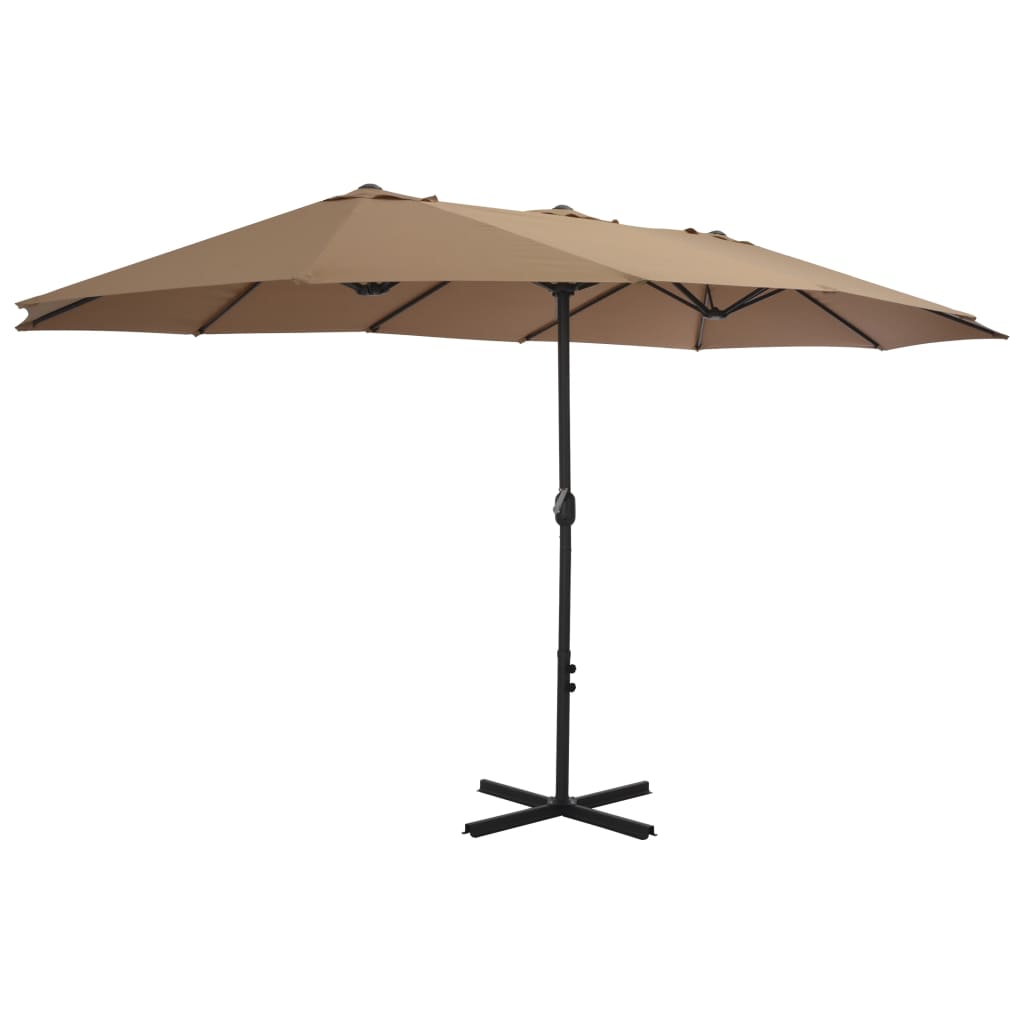 Parasol met aluminium paal 460x270 cm groen