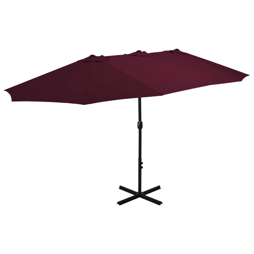 Parasol met aluminium paal 460x270 cm groen