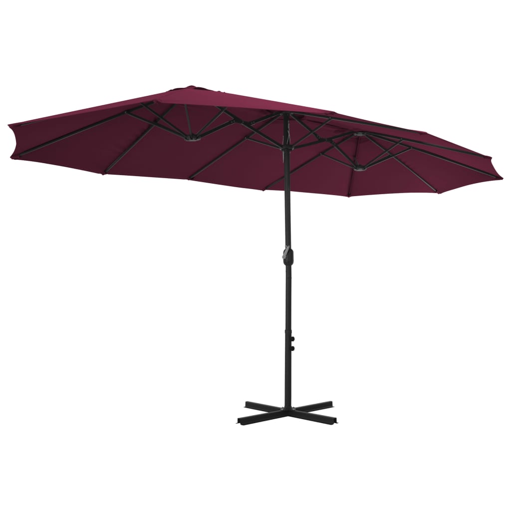 Parasol met aluminium paal 460x270 cm zandkleurig