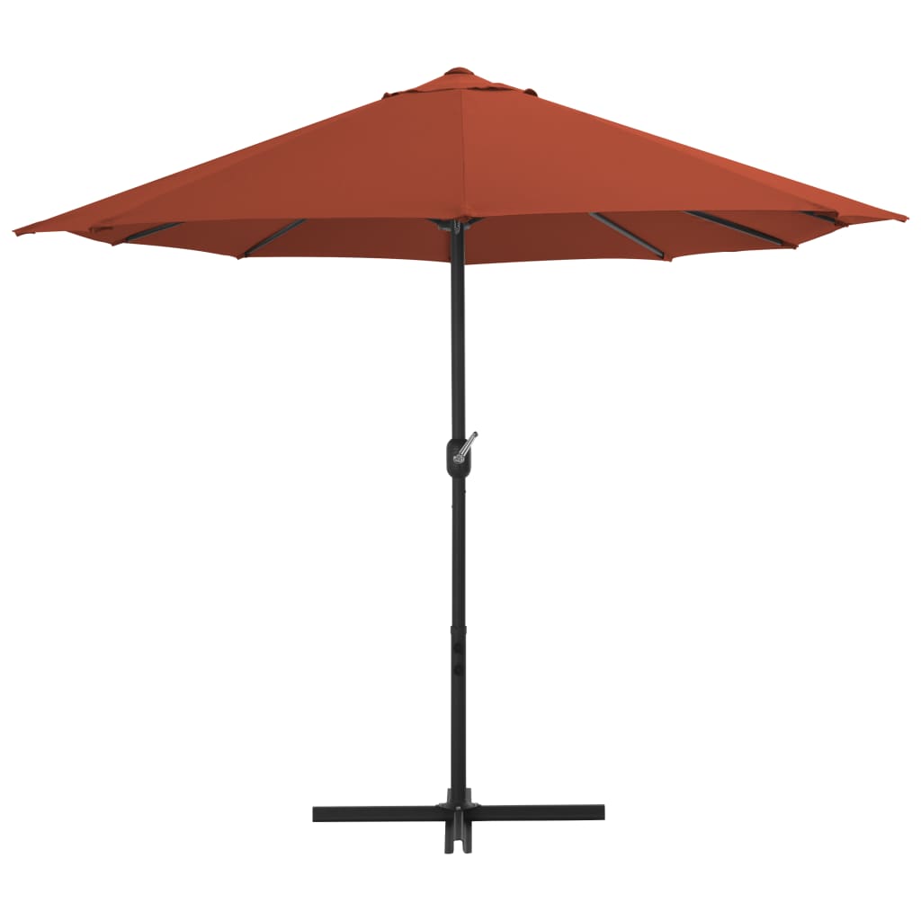 Parasol met aluminium paal 460x270 cm groen