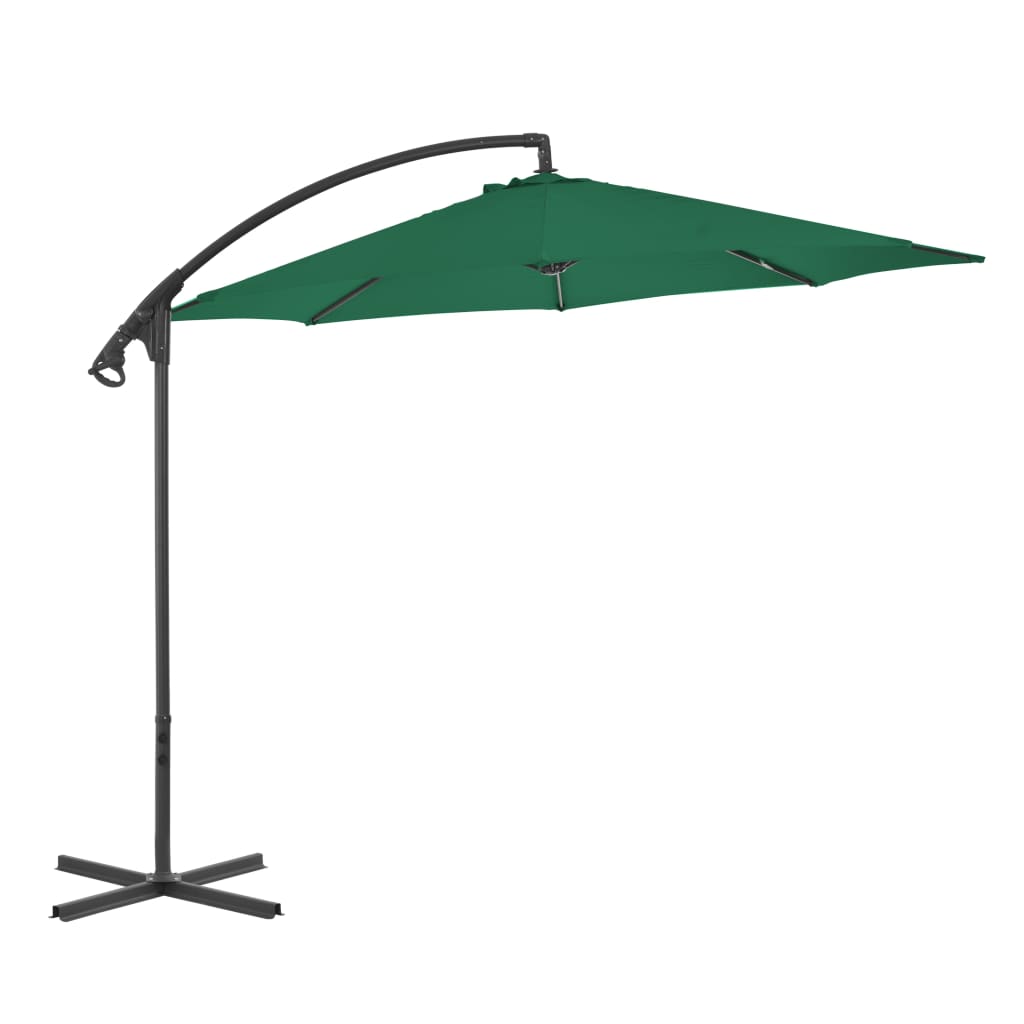 Zweefparasol met stalen paal 300 cm azuurblauw