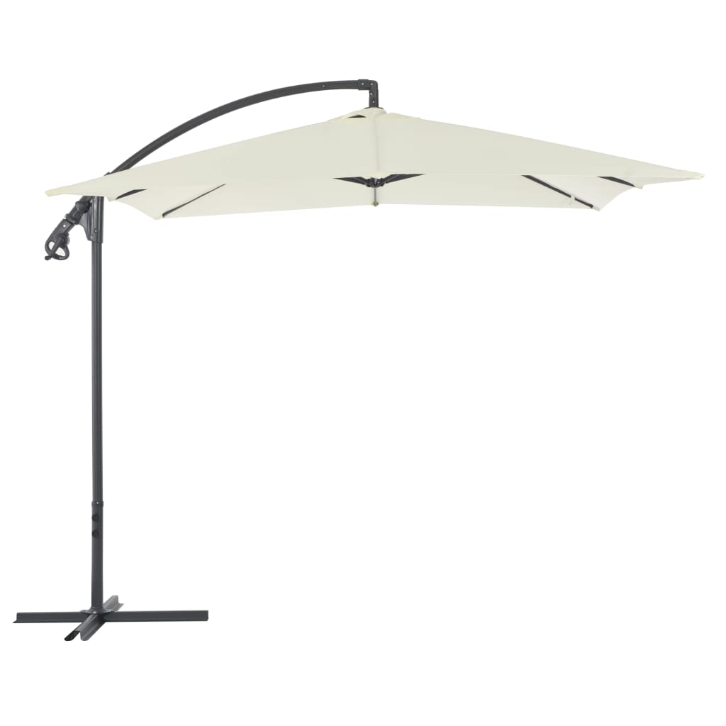 Zweefparasol met stalen paal 250x250 cm groen