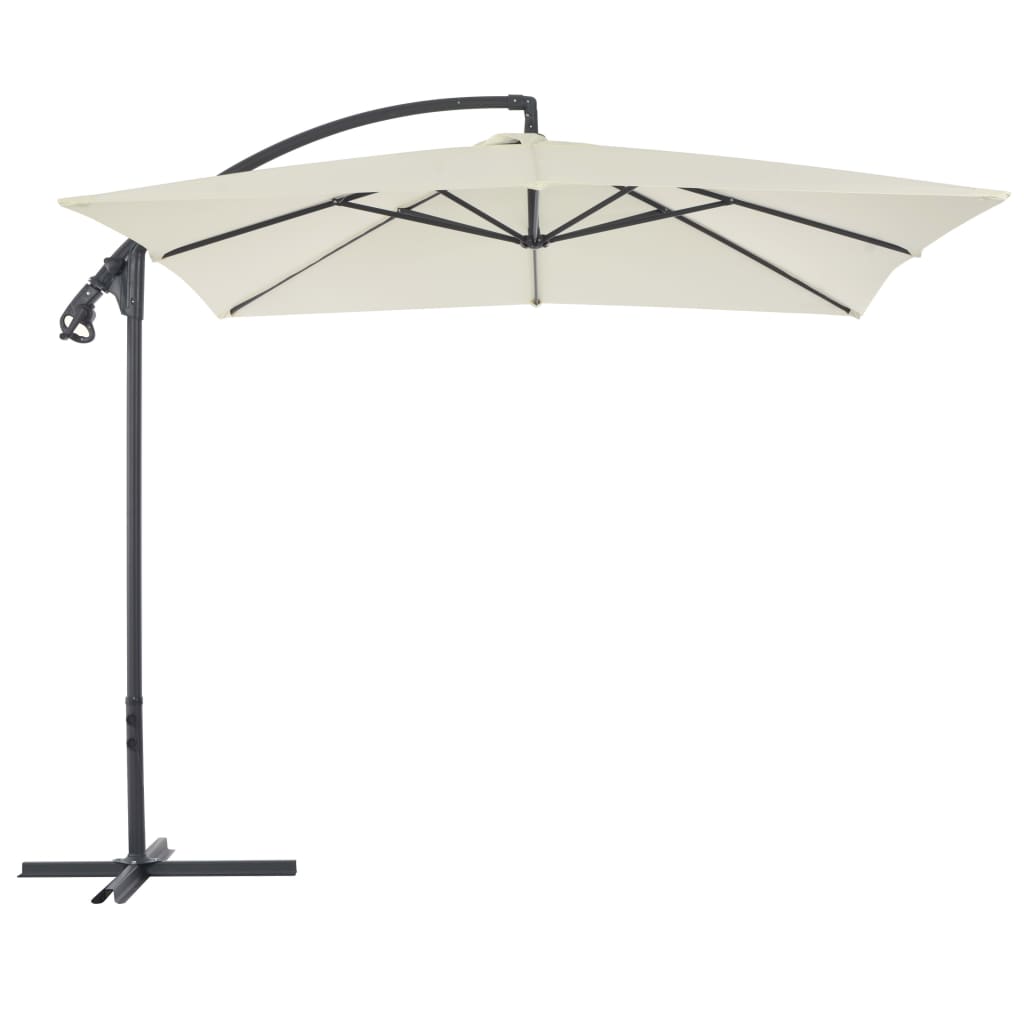 Zweefparasol met stalen paal 250x250 cm groen