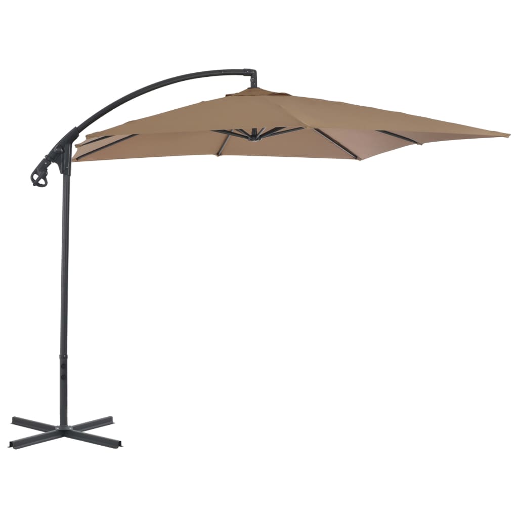 Zweefparasol met stalen paal 250x250 cm groen