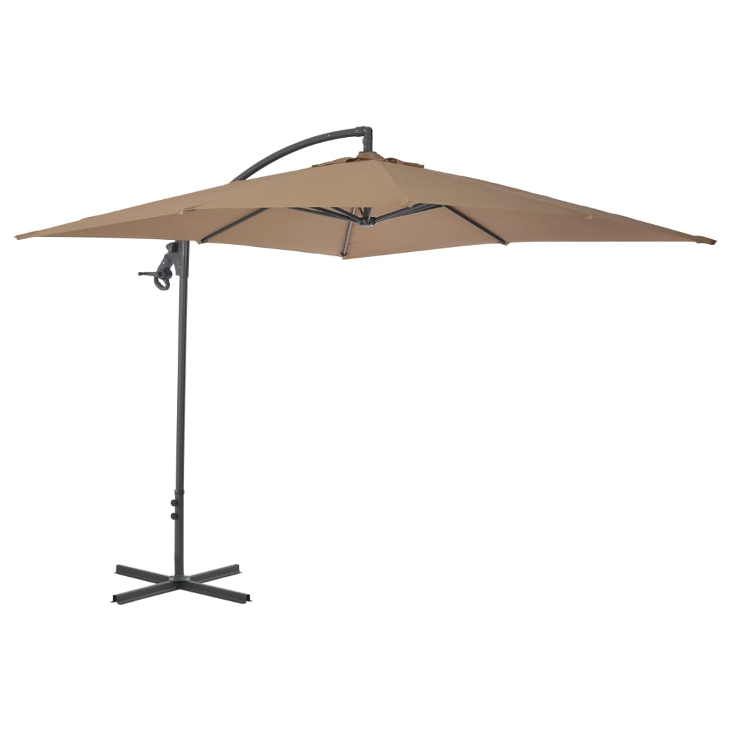 Zweefparasol met stalen paal 250x250 cm groen