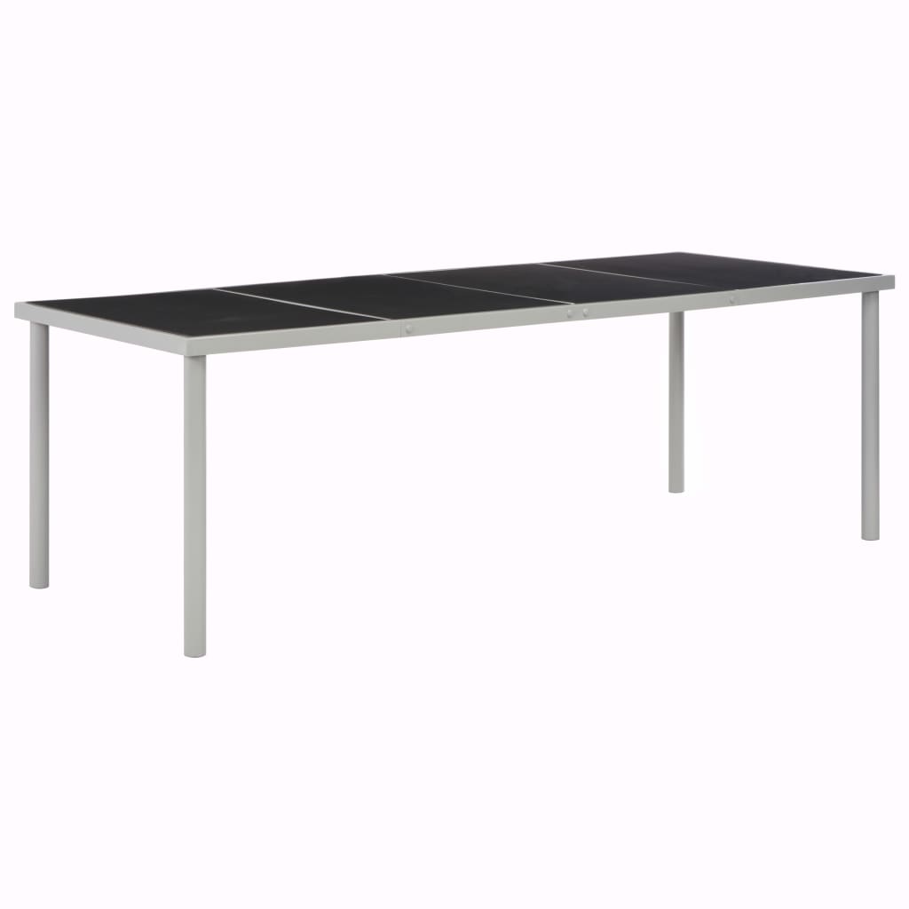 Tuintafel 220x90x74,5 cm staal zwart