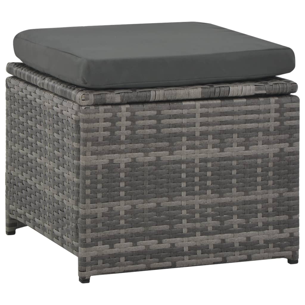 6-delige Loungeset met kussens poly rattan