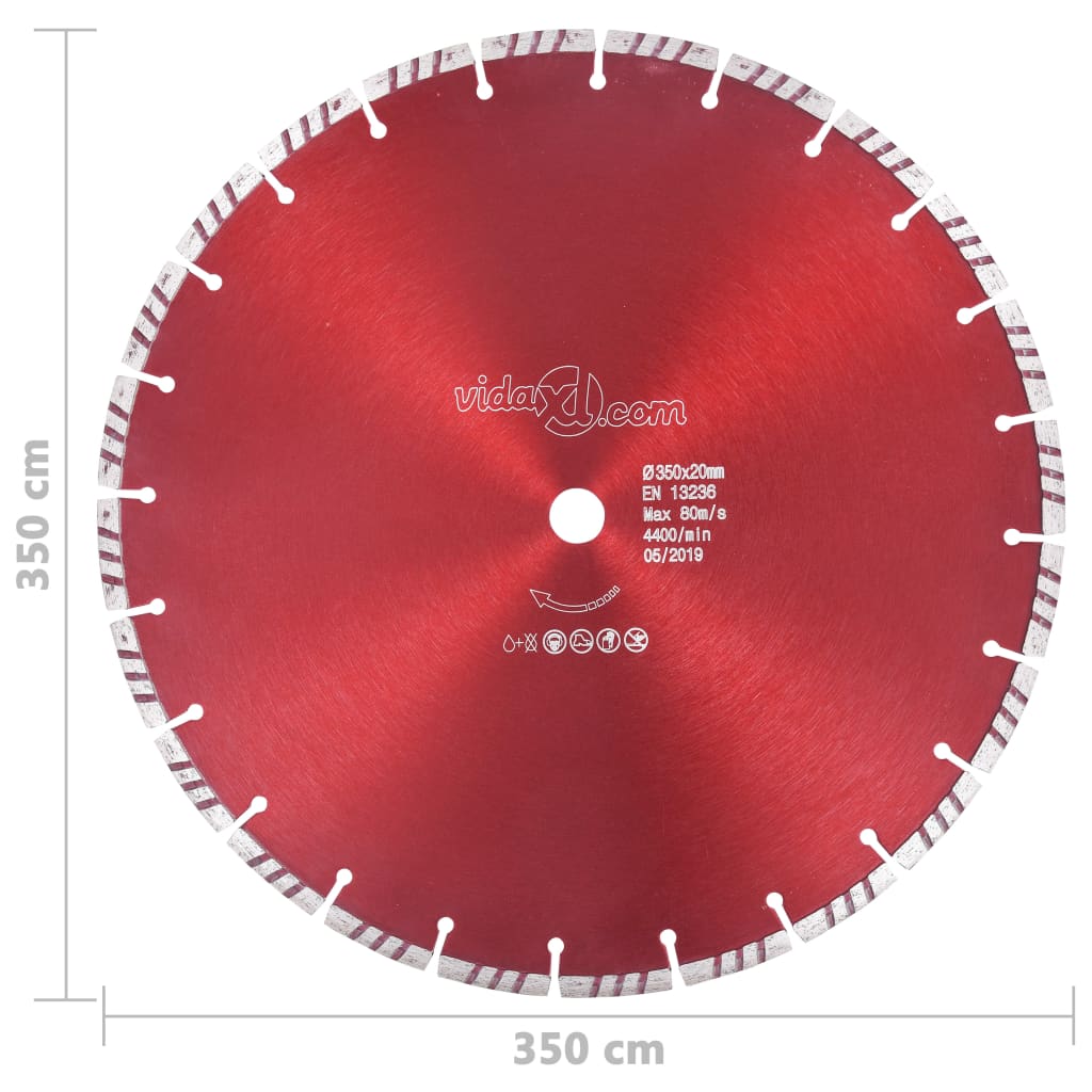 Diamantzaagblad met turbo 350 mm staal