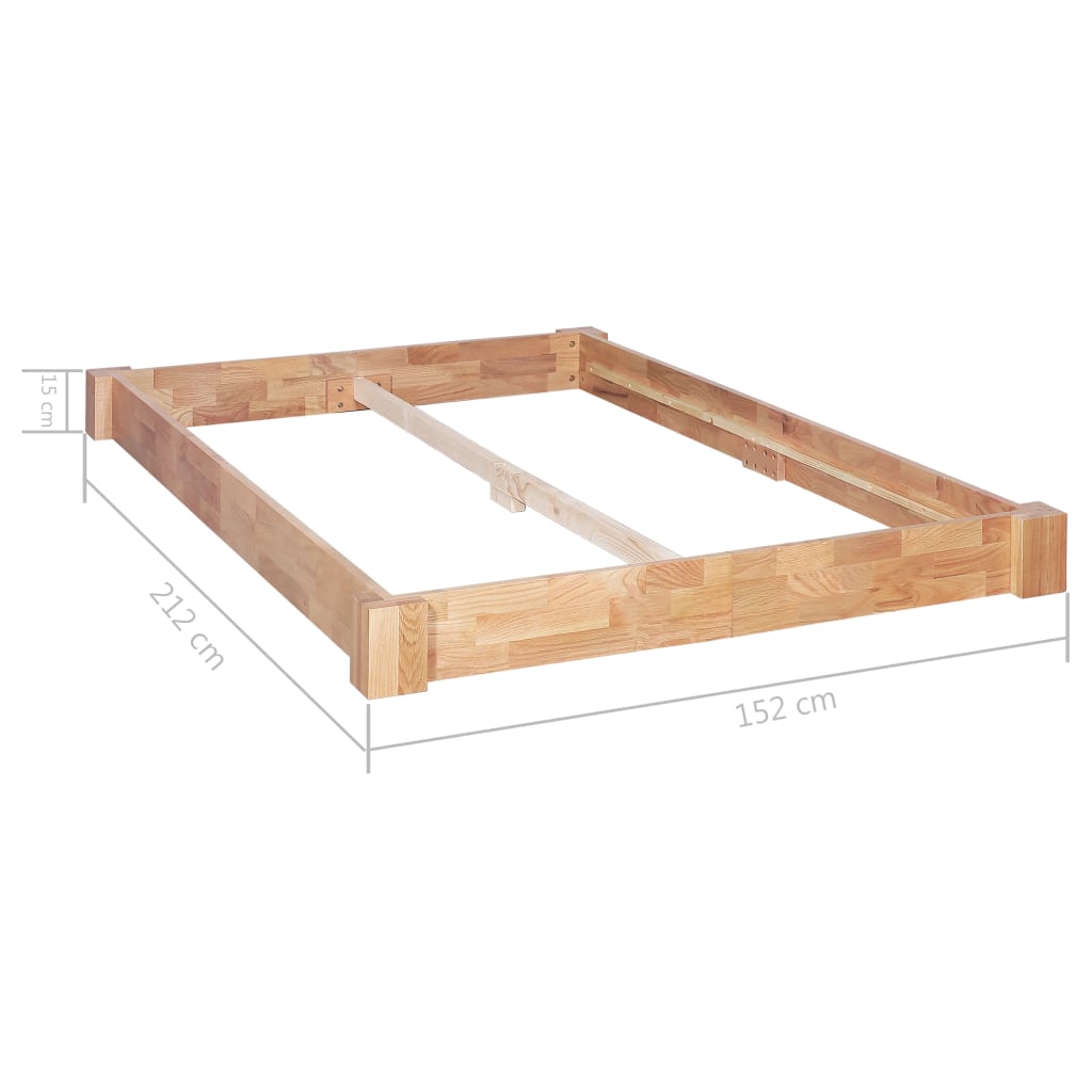 Bedframe massief eikenhout 140x200 cm