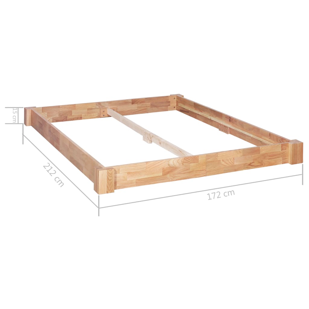 Bedframe massief eikenhout 140x200 cm