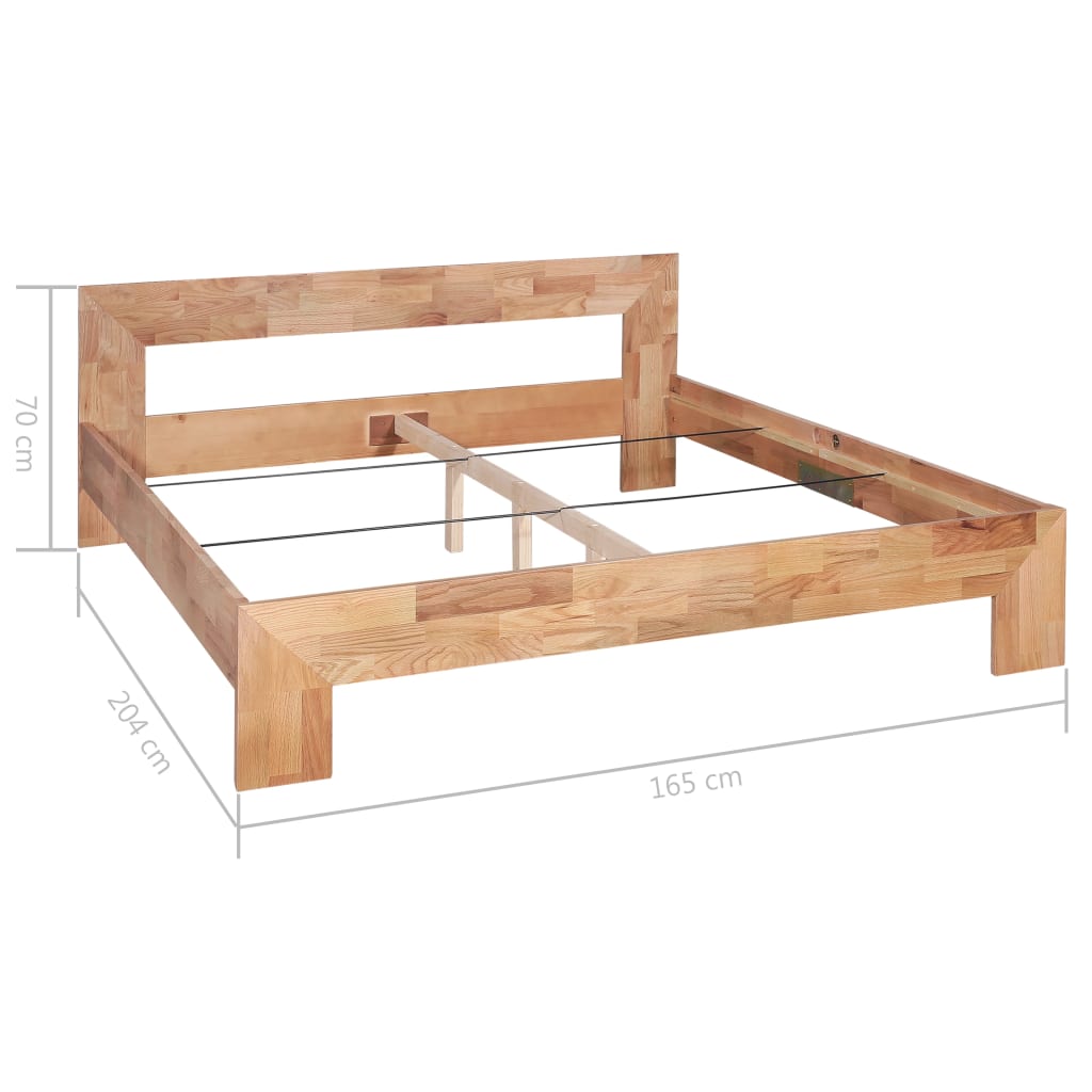 Bedframe massief eikenhout 160x200 cm