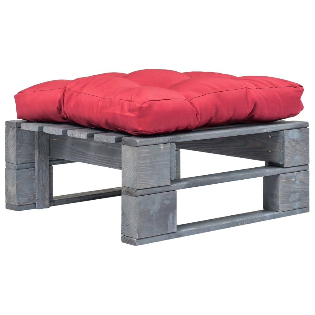 Tuinhocker met kussen pallet hout