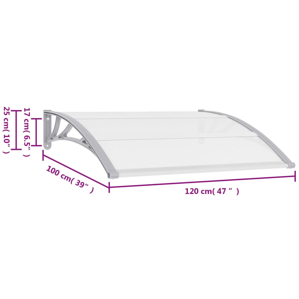 Deurluifel 150x100 cm polycarbonaat