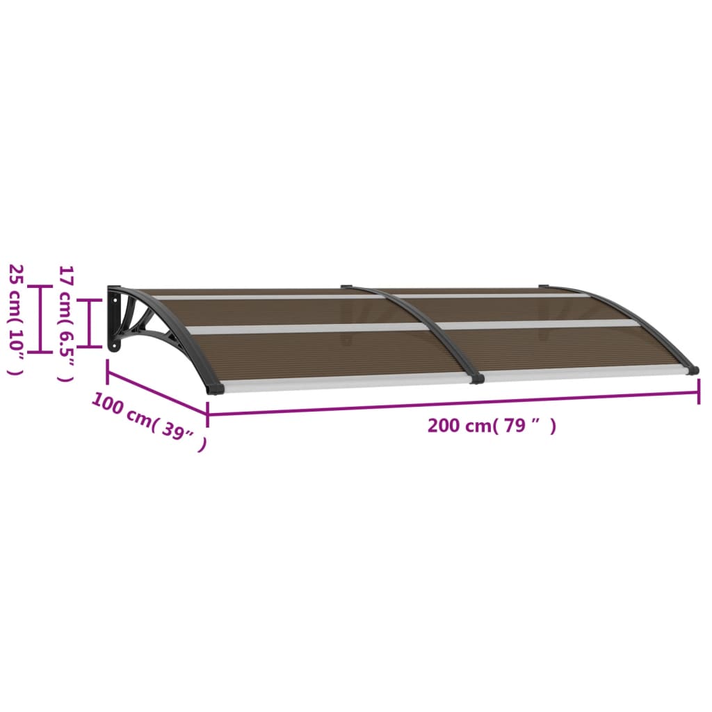 Deurluifel 150x100 cm polycarbonaat