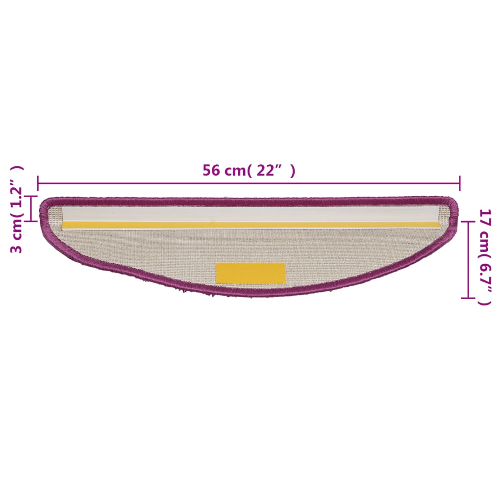 Trapmatten 15 st 56x17x3 cm goudkleurig