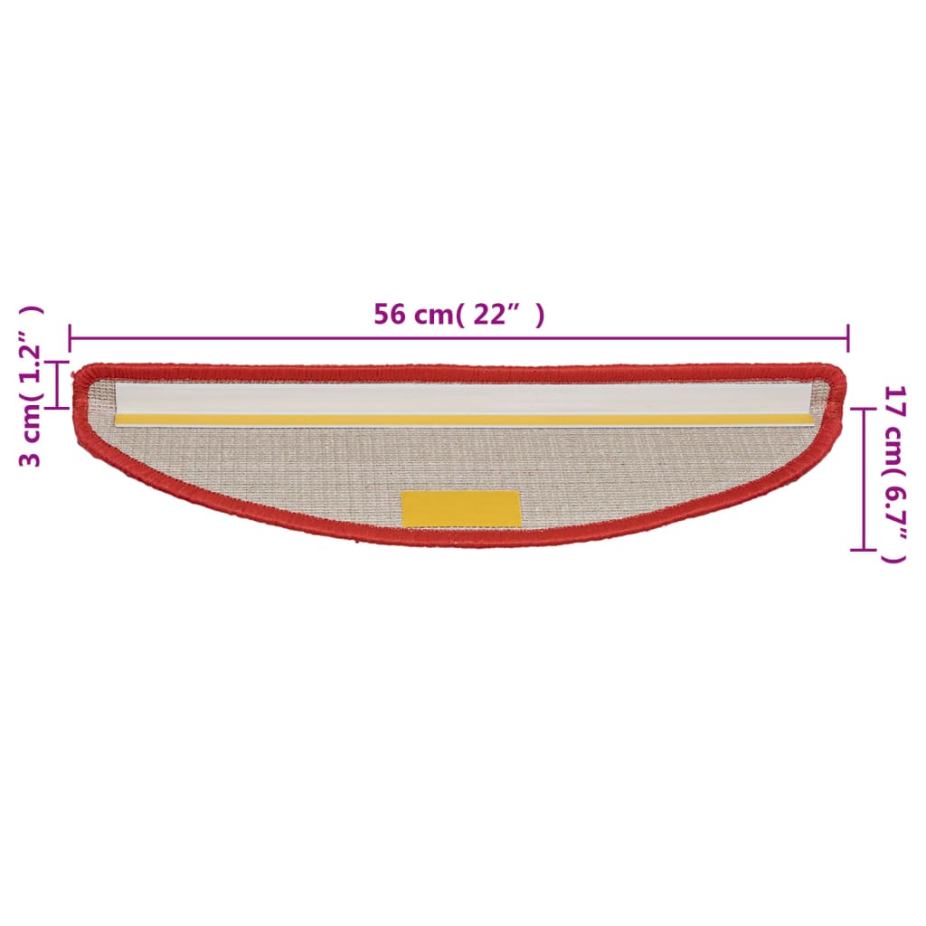 Trapmatten 15 st 56x17x3 cm goudkleurig