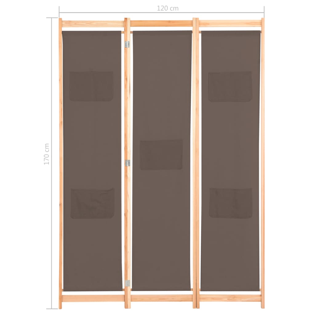 Kamerscherm met 5 panelen 200x170x4 cm stof