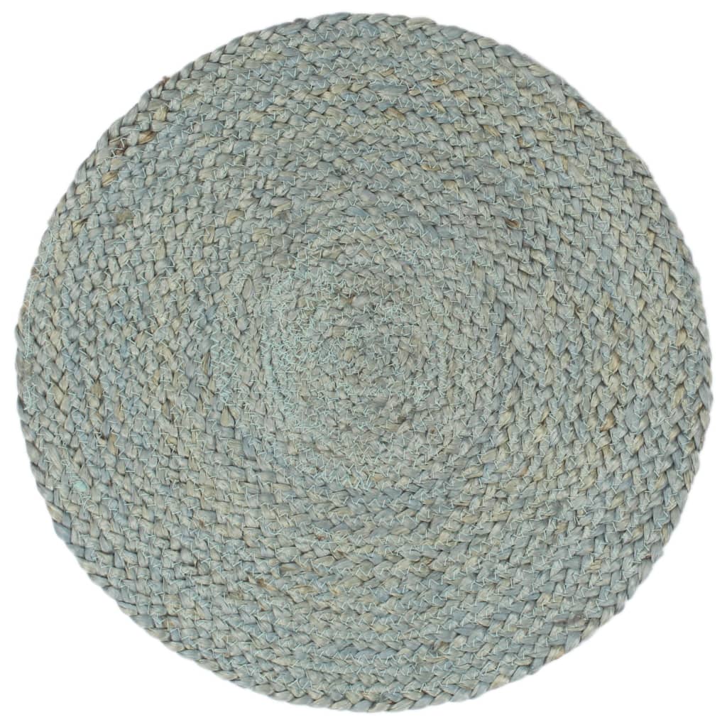 Placemats 4 st rond 38 cm katoen effen