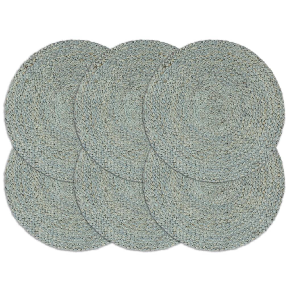 Placemats 4 st rond 38 cm katoen effen