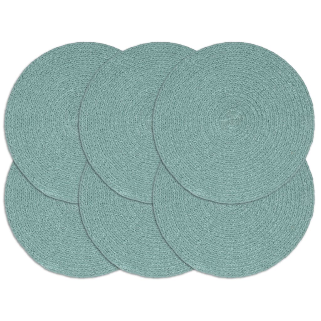 Placemats 4 st rond 38 cm katoen effen