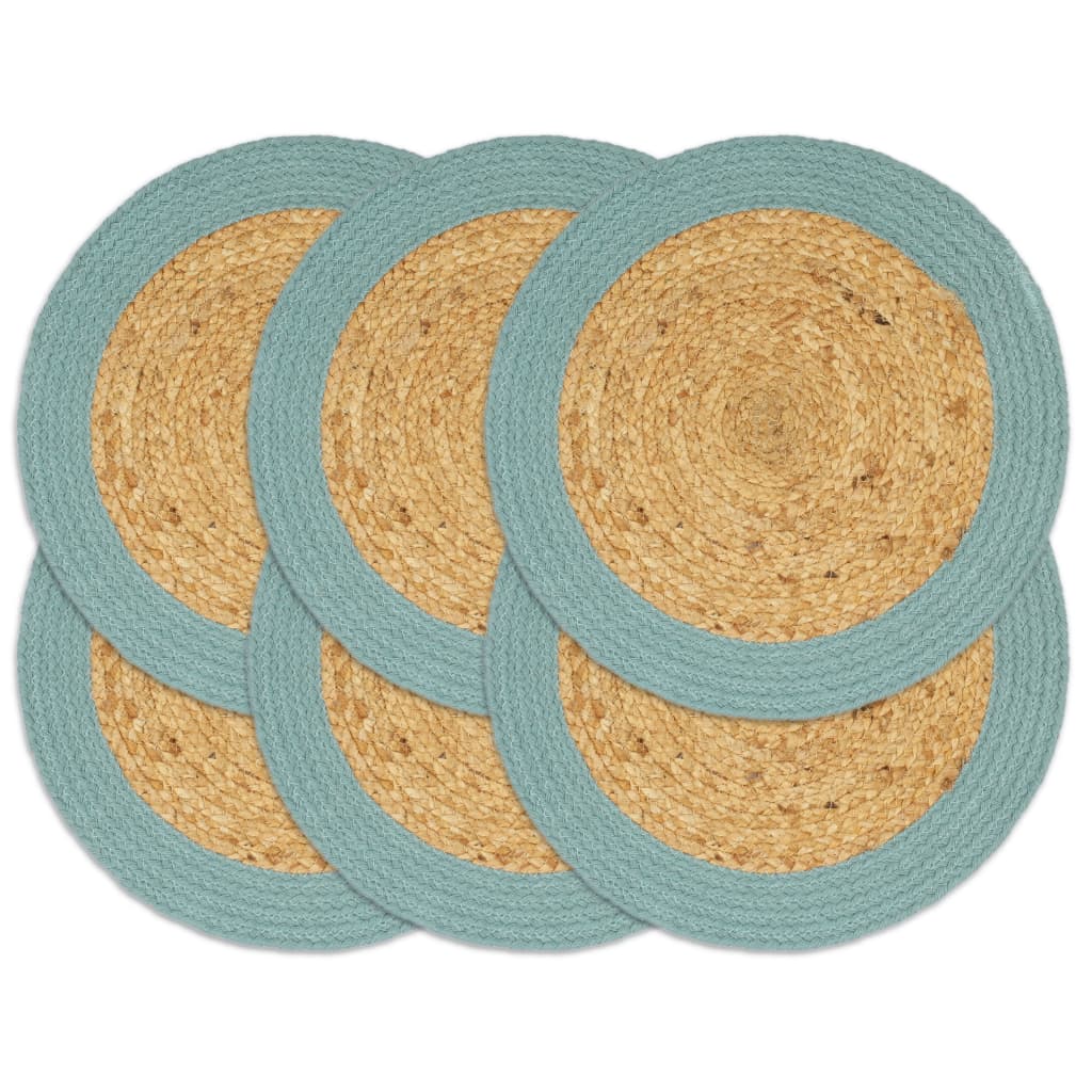 Placemats 4 st rond 38 cm katoen effen