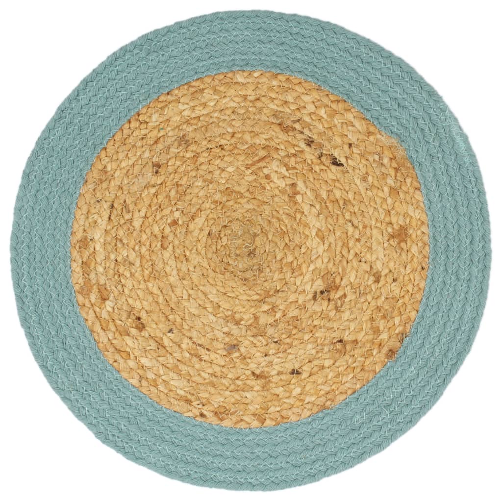 Placemats 4 st rond 38 cm katoen effen