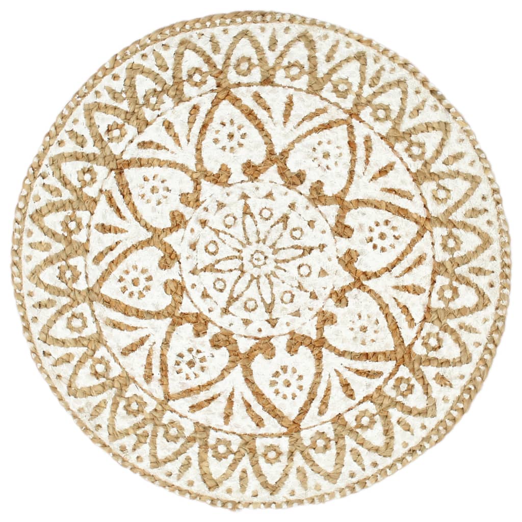 Placemats 4 st rond 38 cm katoen effen