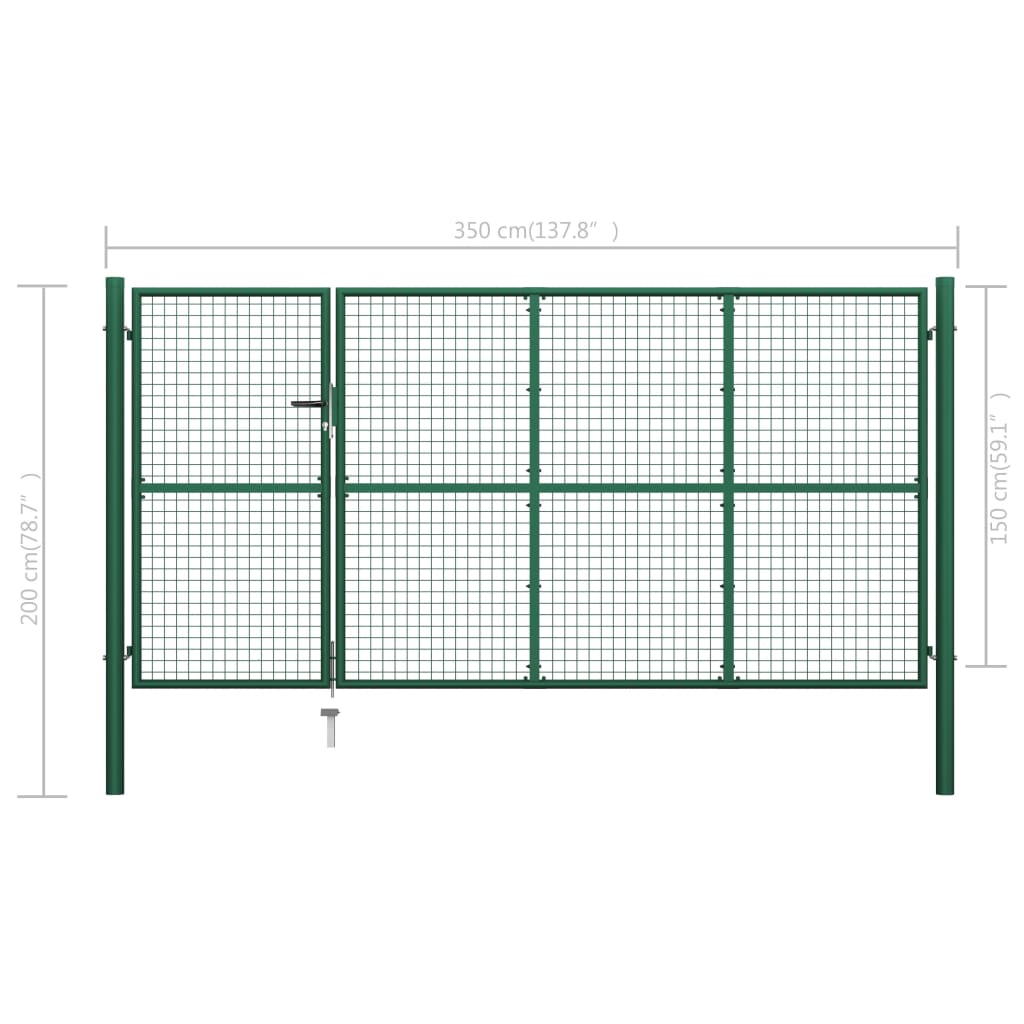 Poort 350x75 cm staal