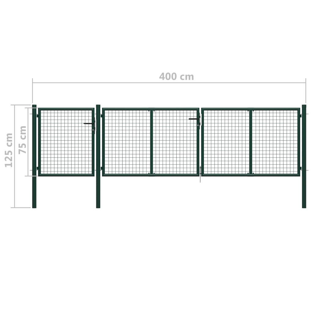 Poort 350x75 cm staal