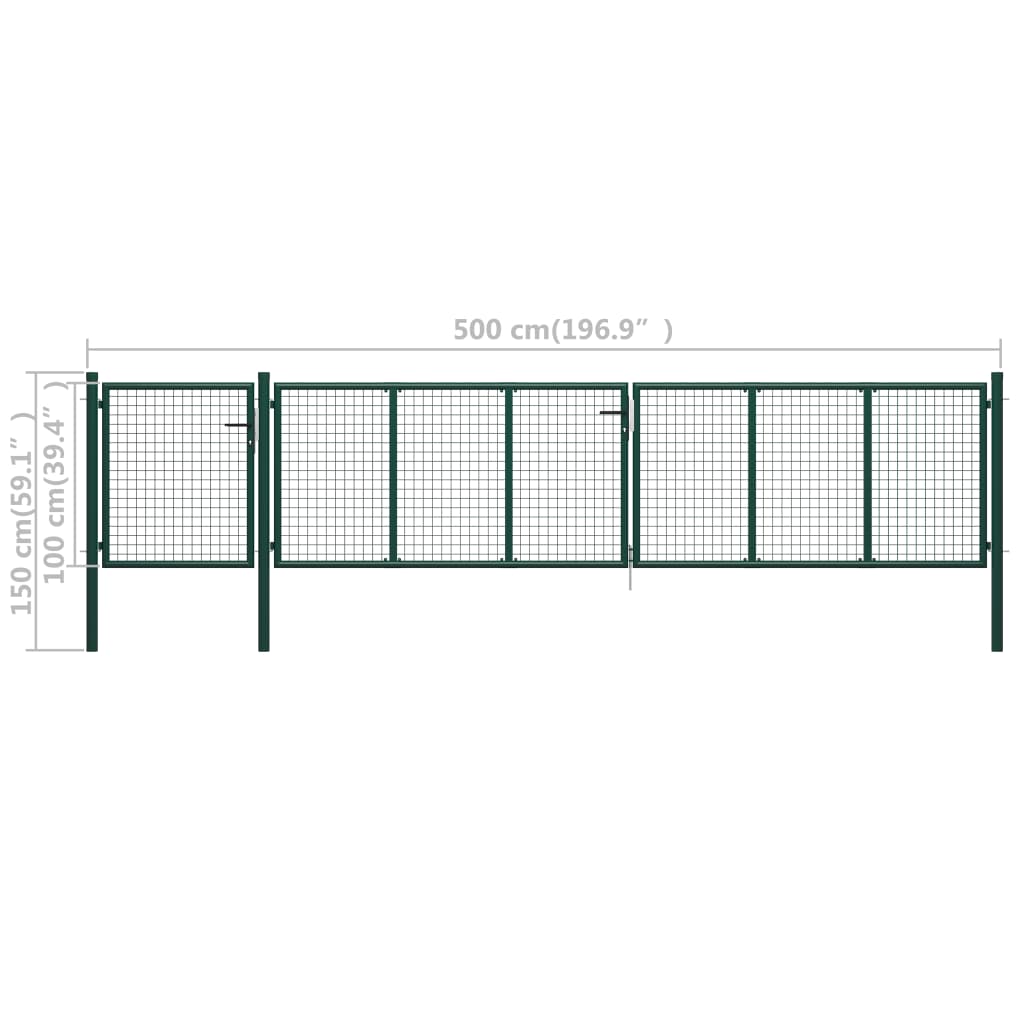 Poort 350x75 cm staal