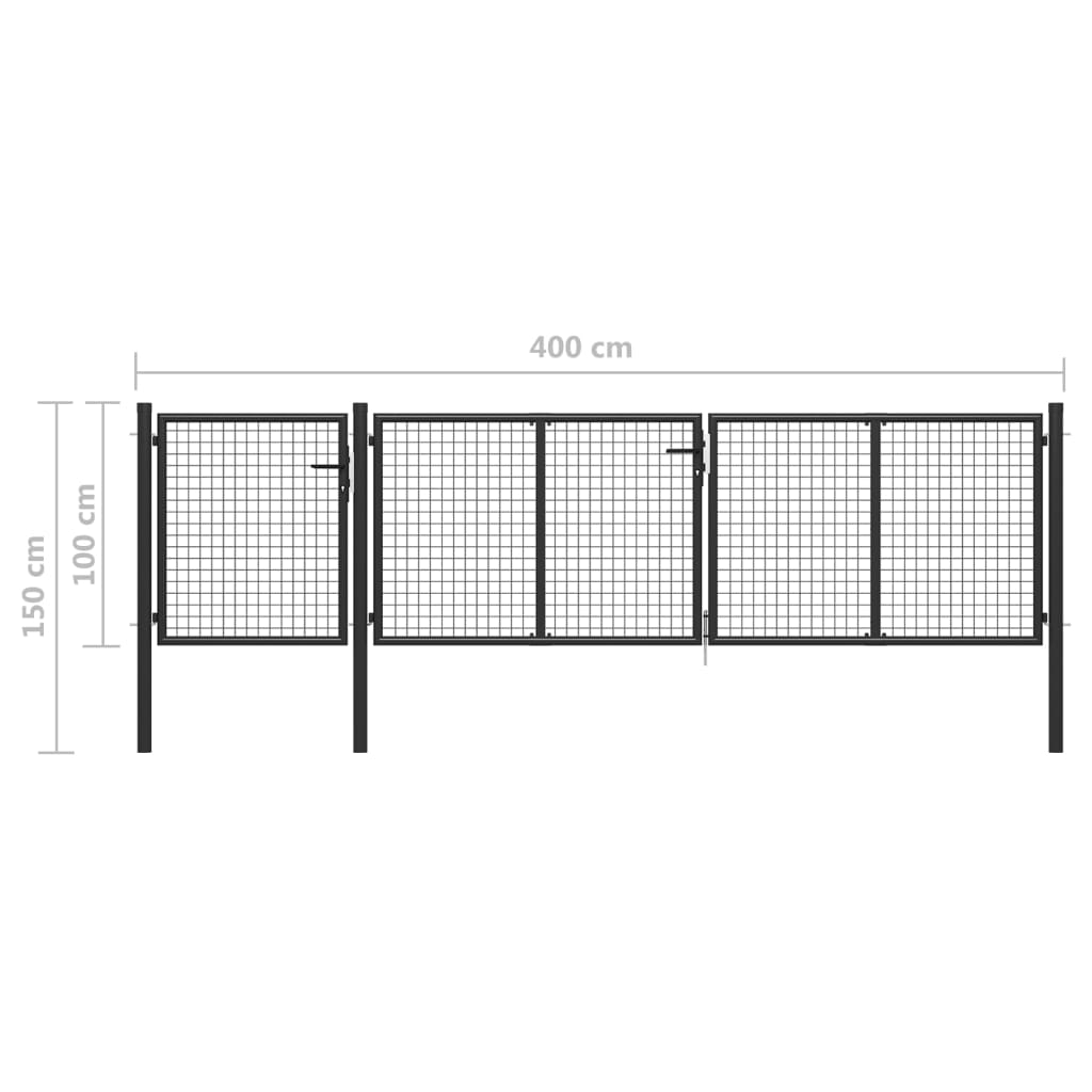 Poort 350x150 cm staal