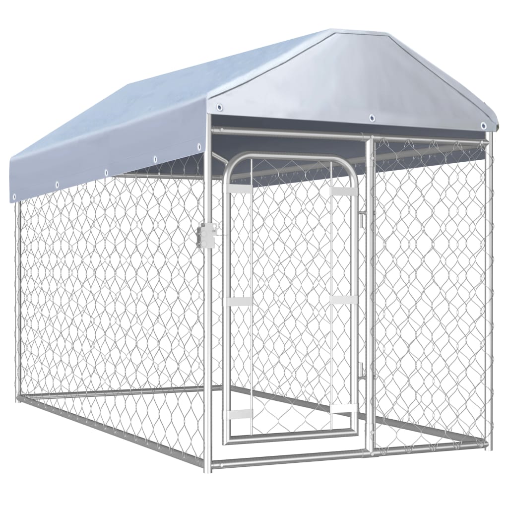 Hondenkennel voor buiten met dak 100x100x125 cm