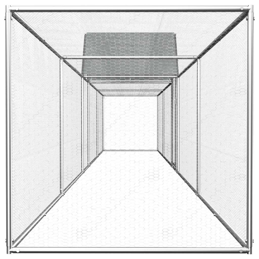 Kippenren 9x1x1,5 m gegalvaniseerd staal