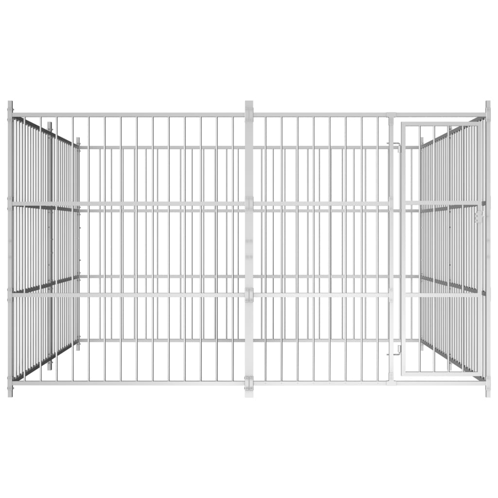 Hondenkennel voor buiten 450x450x185 cm