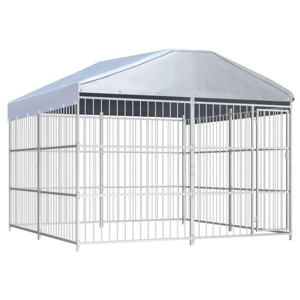 Hondenkennel voor buiten 450x450x185 cm