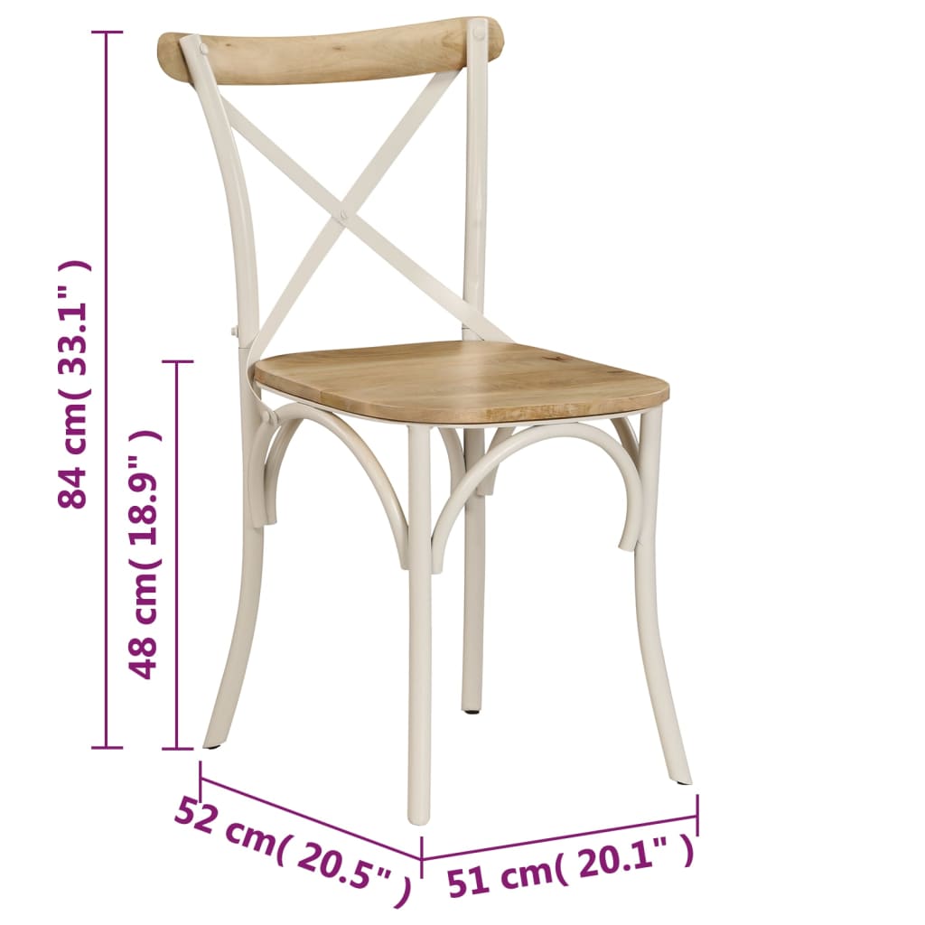 Eetkamerstoelen 4 st massief gerecycled hout