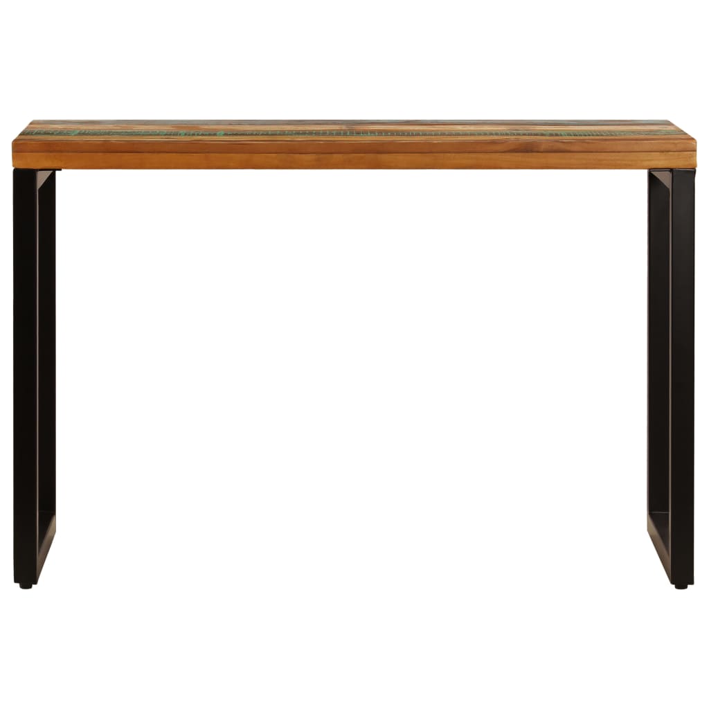 Eettafel/bureau met stalen poten massief sheeshamhout