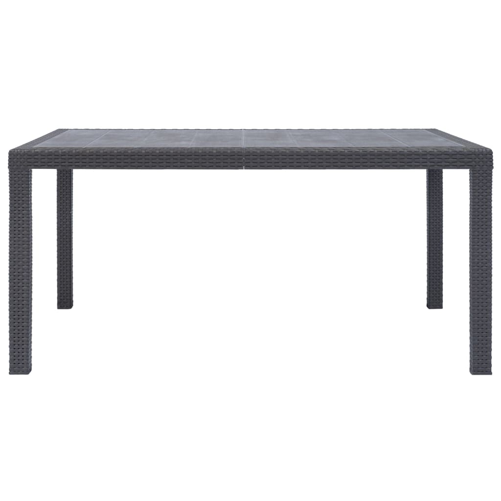 Tuintafel 79x79x72 cm rattan-look kunststof