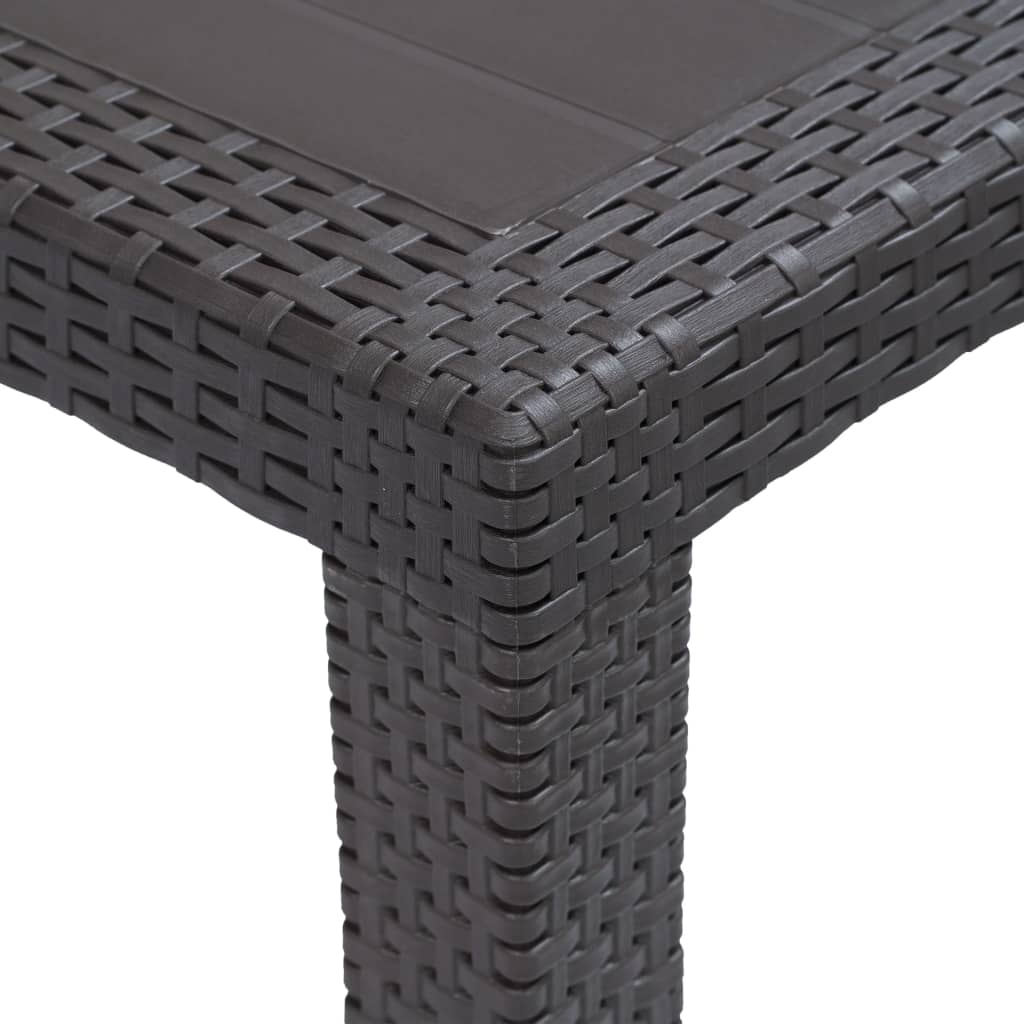 Tuintafel 79x79x72 cm rattan-look kunststof