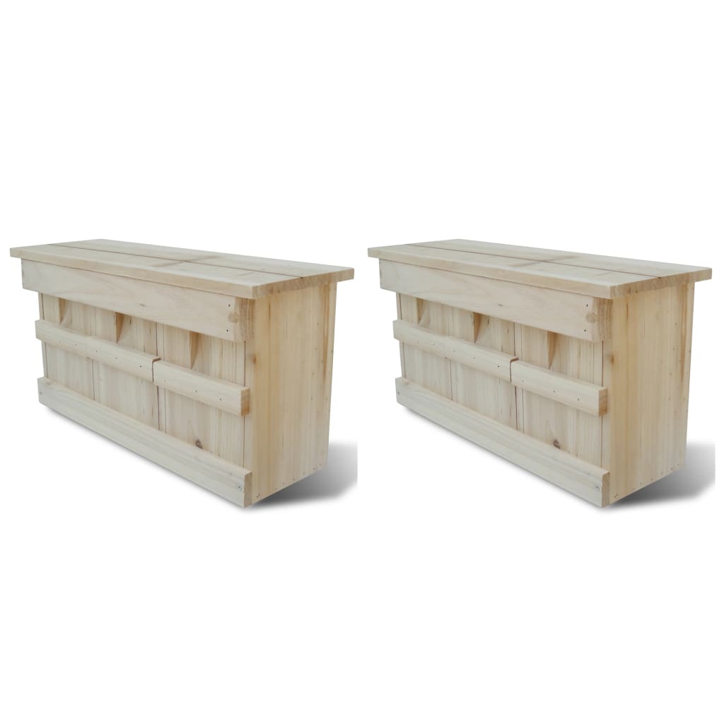 Mussenhuizen 2 st 44x15,5x21,5 cm hout