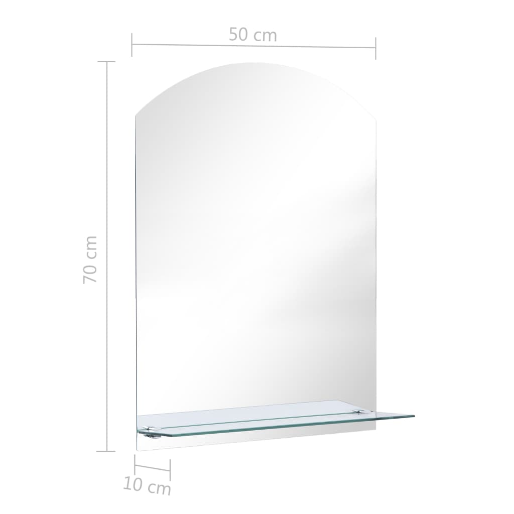 Wandspiegel met schap 40x60 cm gehard glas