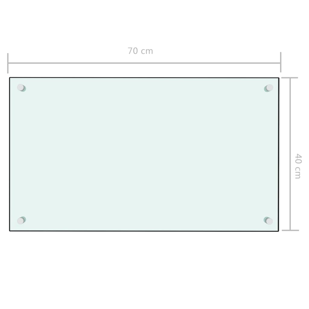 Spatscherm keuken 80x60 cm gehard glas