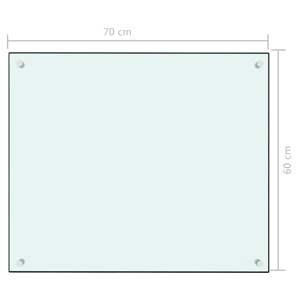 Spatscherm keuken 80x60 cm gehard glas