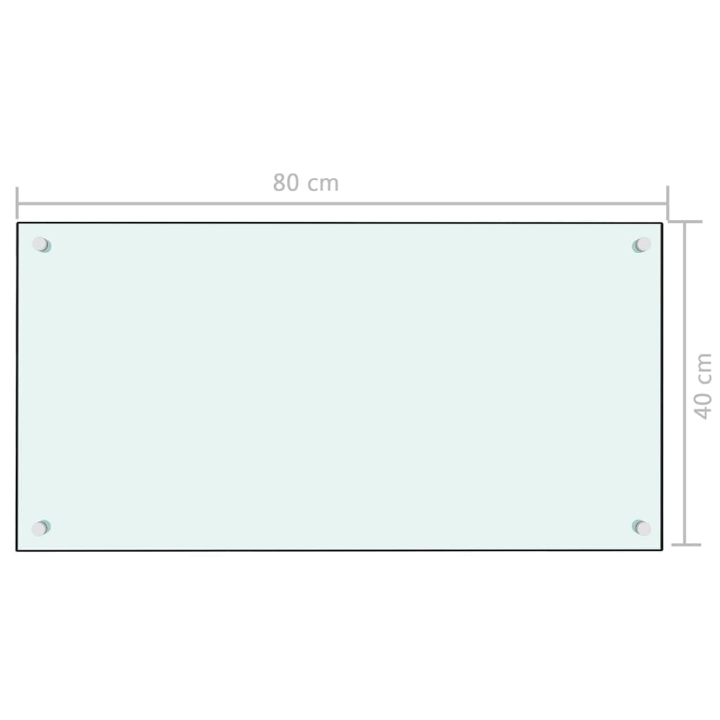 Spatscherm keuken 80x60 cm gehard glas